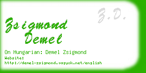 zsigmond demel business card